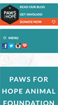 Mobile Screenshot of pawsforhope.org