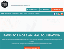 Tablet Screenshot of pawsforhope.org